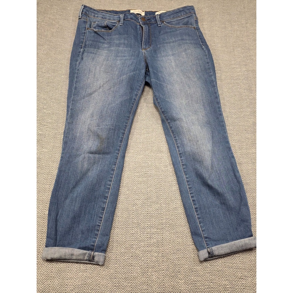 Jessica Simpson‎ Forever Skinny Crop Jeans Womens Size 31 Blue Wash Denim